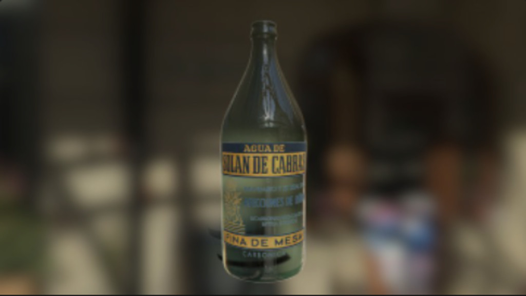 Botella de Solán de Cabras de los años 60