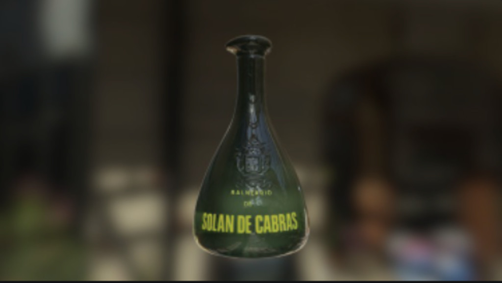 Botella del Balneario de Solán de Cabras del S.VIII