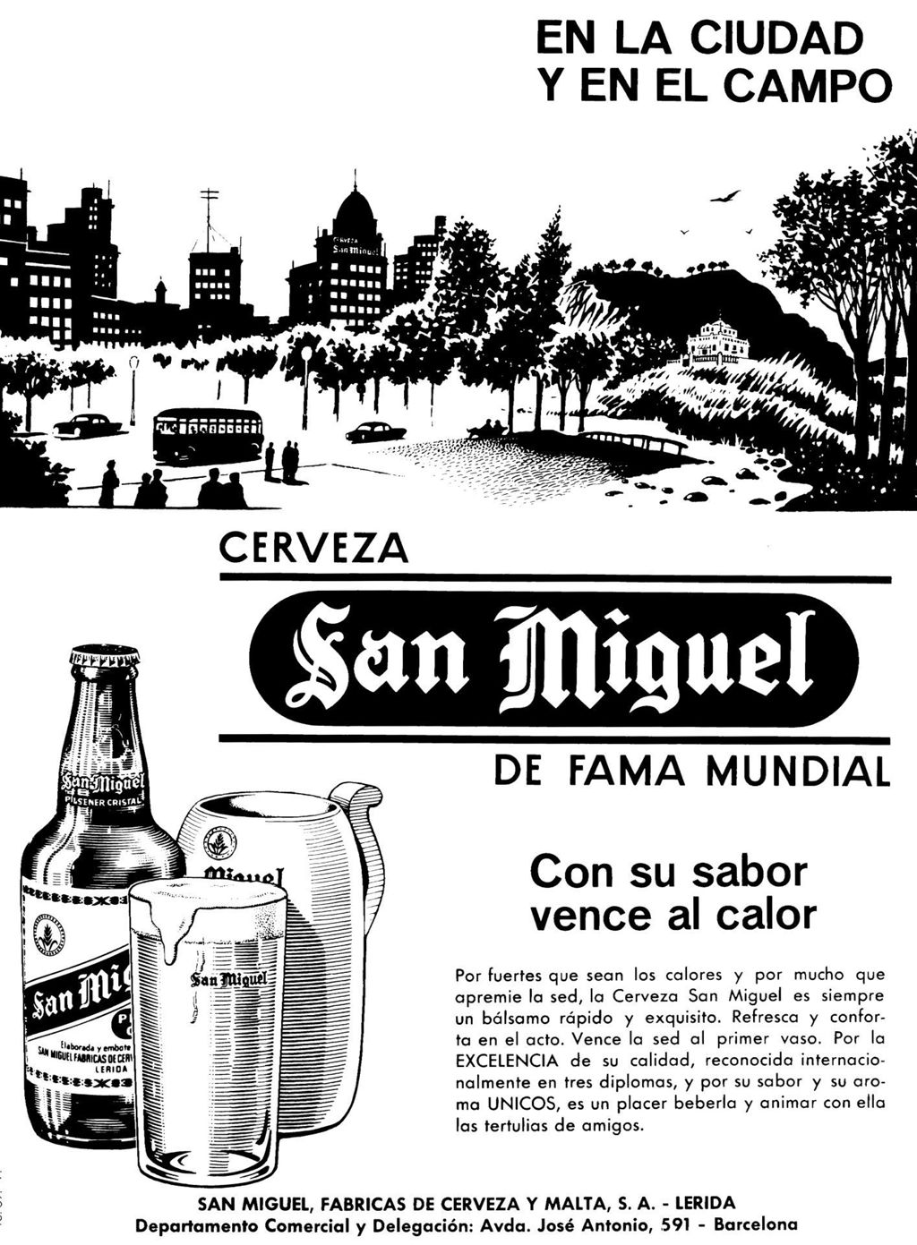 CARTEL SAN MIGUEL CON DIBUJO.