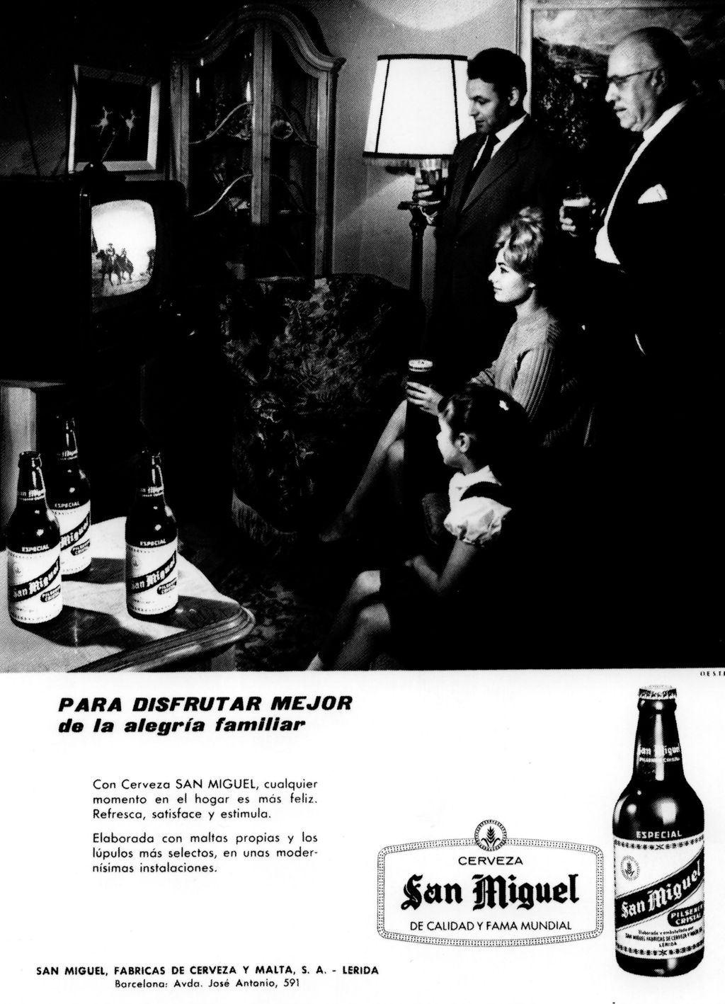 PUBLICIDAD GRAFICA SAN MIGUEL EN FAMILIA.