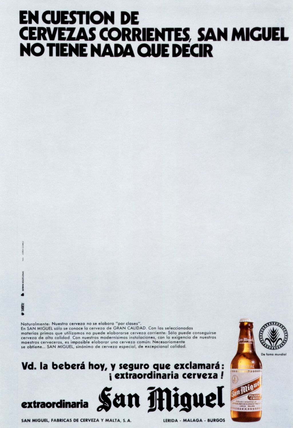 PUBLICIDAD CON IMAGEN DE SAN MIGUEL VIAJERA INTERNACIONAL 2.