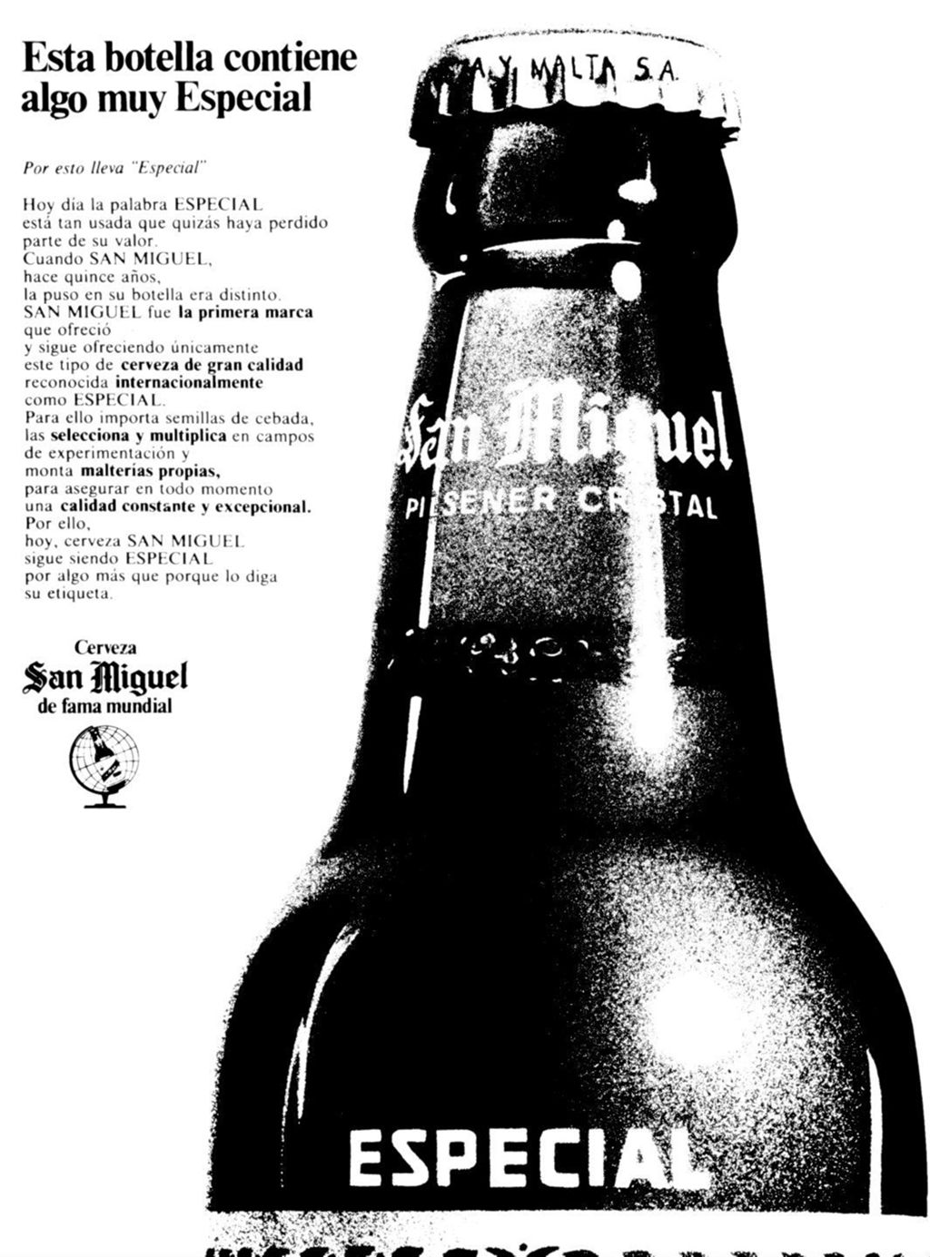 PUBLICIDAD GRAFICA SAN MIGUEL EN BLANCO Y NEGRO 2.