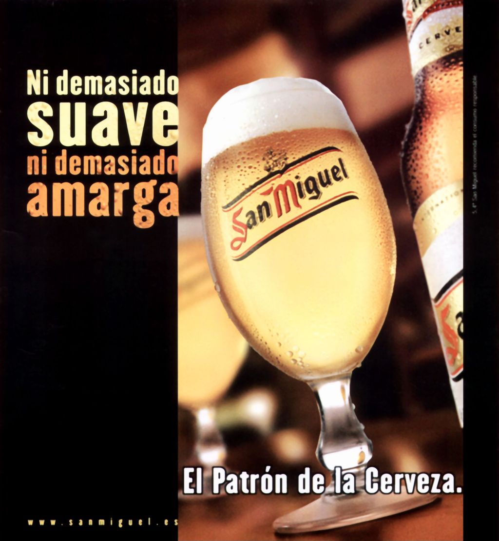 PUBLICIDAD SAN MIGUEL SUAVE Y AMARGA.