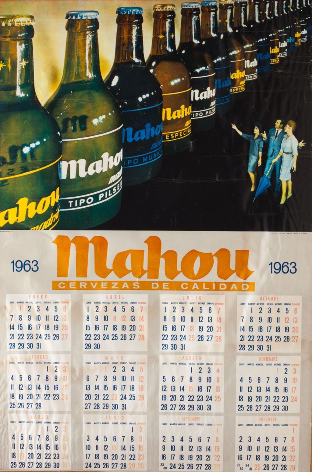 CALENDARIO MAHOU 1963.