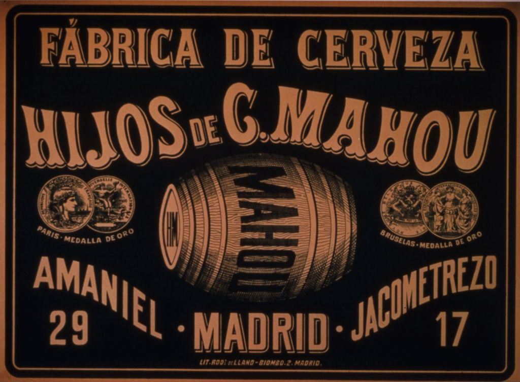CARTEL DE  HIJOS DE C. MAHOU 1900.