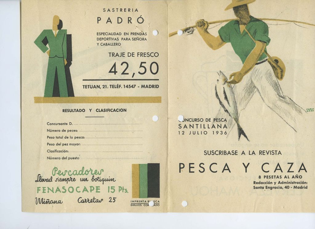 DIPTICO PUBLICITARIO 1936 ANVERSO